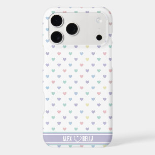 Minimalist Soft Pastel Heart Pattern Personalized