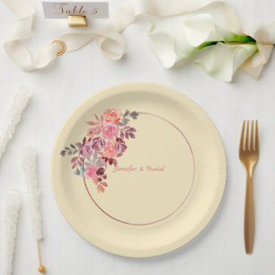 Minimalist Soft PEACH  Paper Plates
