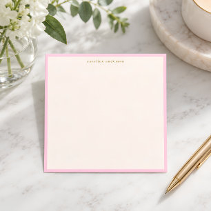 Minimalist Soft Pink Border Personalised Name Card