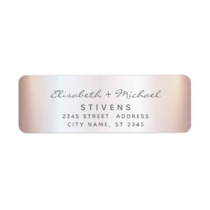 Minimalist soft pink foil script wedding