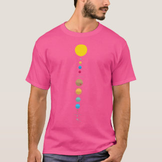Minimalist Solar System Astronomy Science T-Shirt