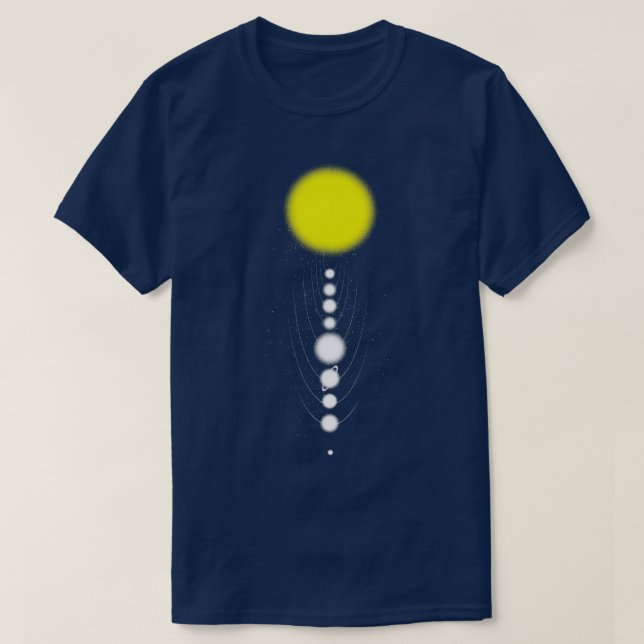 Minimalist Solar System by Tobe Fonseca T-Shirt (Design Front)