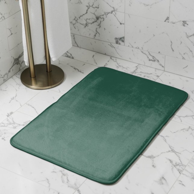 Minimalist Solid Color Dark Teal Bath Mat (Creator Uploaded)