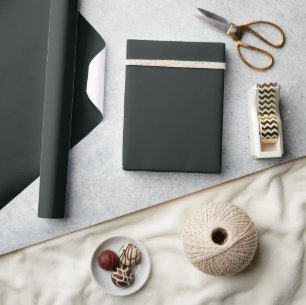 Minimalist Solid Dark Jungle Green Plain Wrapping Paper