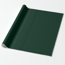 Minimalist Solid Plain Pine Green Wrapping Paper