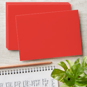 Minimalist Solid Red Flat Greeting Card Envelope