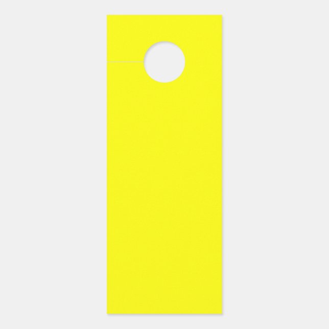 Minimalist Solid Yellow Hanging Door Sign (Front)