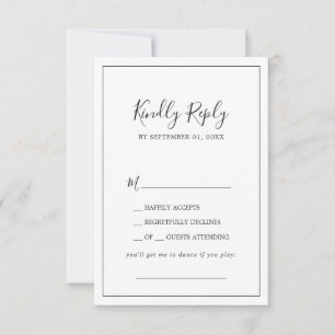 Minimalist Song Request RSVP Card