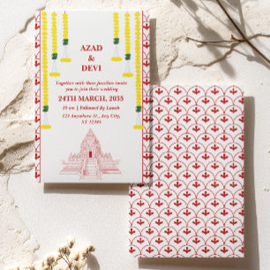 Minimalist South Indian Wedding Invitation