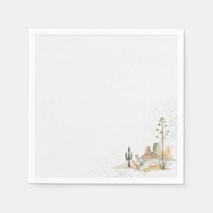 Minimalist Southwestern Desert Watercolor Napkin