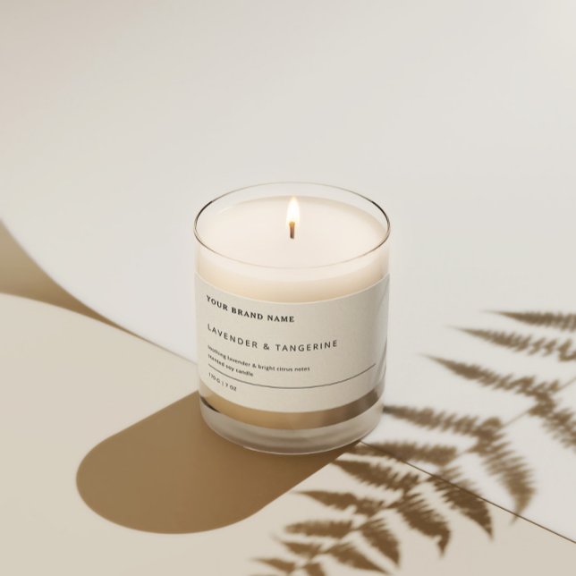 Minimalist Soy Scented Candle Black White Label (Creator Uploaded)