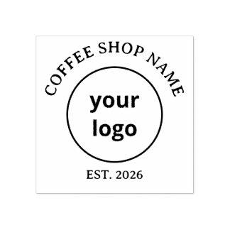 Minimalist Speciality Coffee Shop Logo Wood Stamp