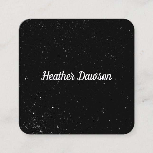 Minimalist (speckled) square business card (Front)