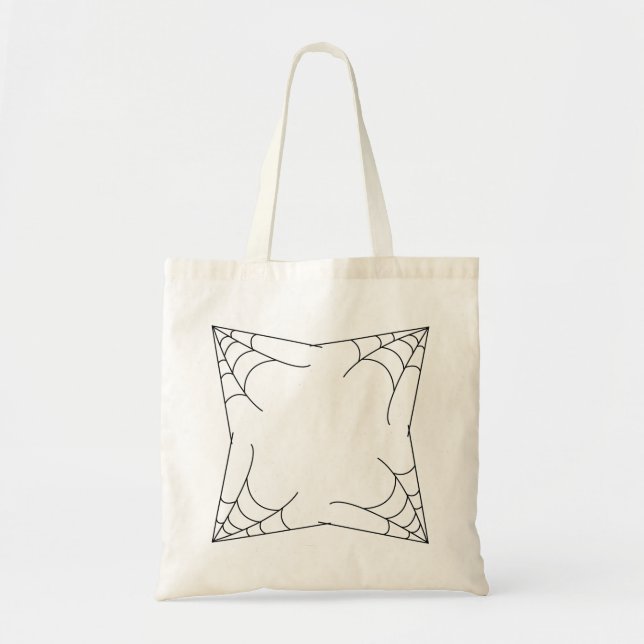 Minimalist Spider Web Frame Tote Bag (Front)