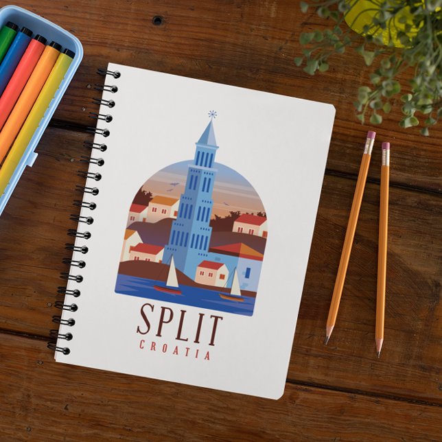 Minimalist Split Croatia Dalmatia Vintage Notebook (Minimalist Split Croatia Dalmatia Vintage Notebook)