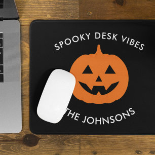 Minimalist Spooky Desk  – Personalised Halloween Mouse Mat
