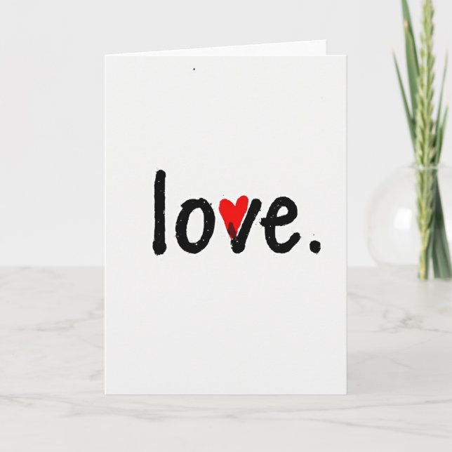 Minimalist Sprayed Love Card (Front)