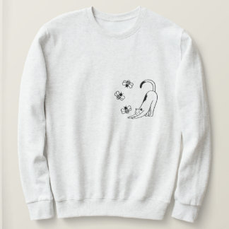 Minimalist Spring Cat Sweatshirt