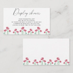 Minimalist spring Display shower  Enclosure Card