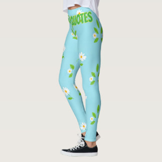 Minimalist Spring Floral Pattern Leggings