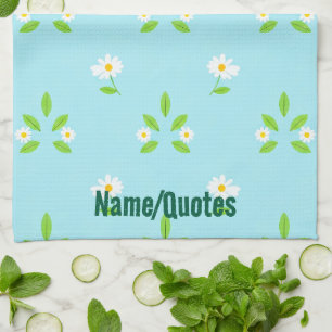 Minimalist Spring Floral Pattern Tea Towel