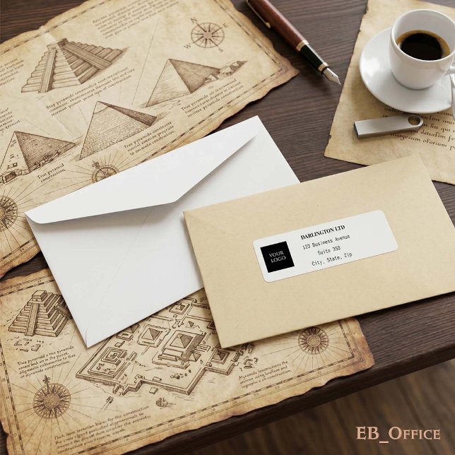 Minimalist Square Black Logo, White Return Address (Minimalist Square Logo Labels: 
2.25” L x 0.75” W
•	30 labels per sheet
•	Sheet: 8.5” L x 11” W
)