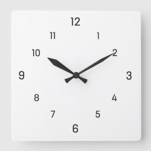 Minimalist Square Dial Clock Face