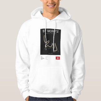 Minimalist St Moritz Bobsleigh Line Hoodie Blk