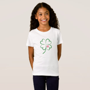 Minimalist St Patricks Day, 4 Leaf Clover, Ladybug T-Shirt