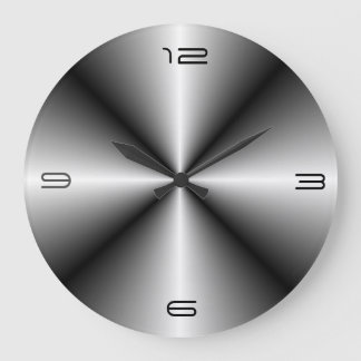 Minimalist Stainless Steel Look>Wall Clock