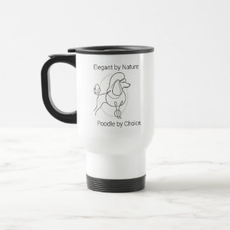 Minimalist Standard Poodle Heritage Line Art Travel Mug