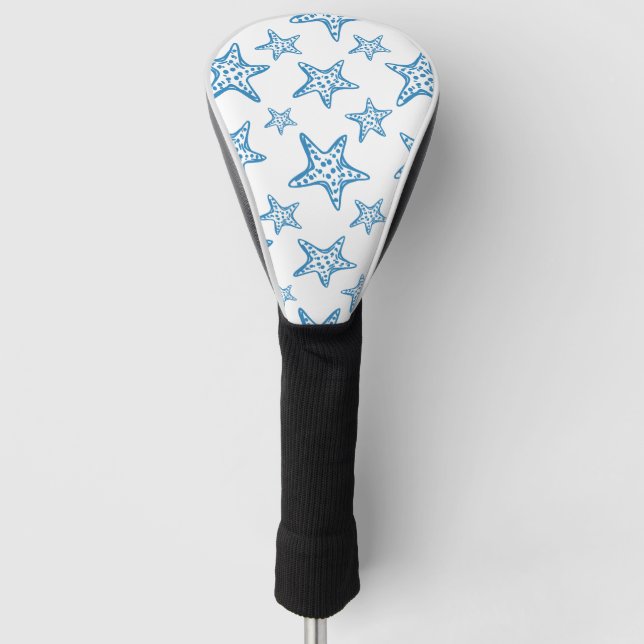 Minimalist Starfish Coastal Pattern (2) Golf Head Cover (Front)