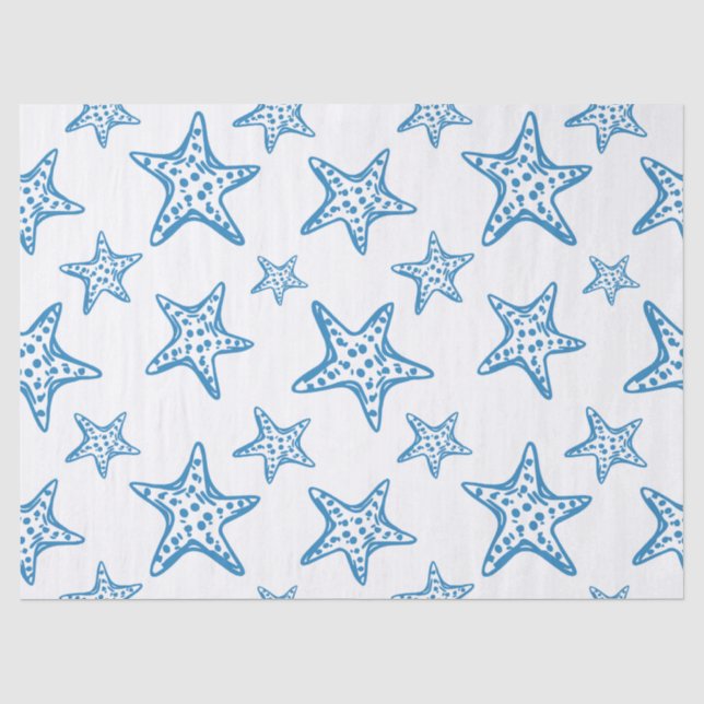 Minimalist Starfish Coastal Pattern (2) Tissue Paper (Front)