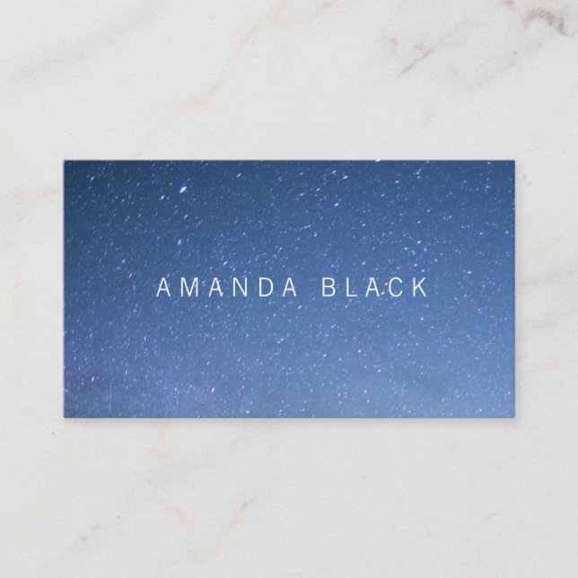 Minimalist Starry Business Card (Front)