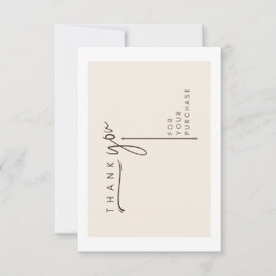 Minimalist Stationery Customer Thank You Card