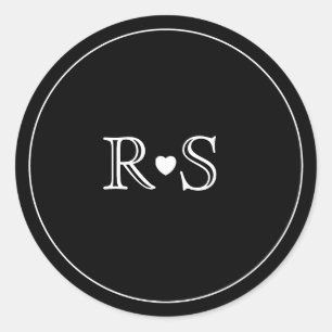 Minimalist   Sticker   Initials   Black