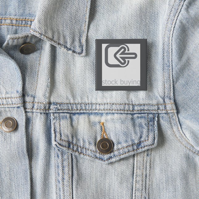 Minimalist Stock Buying Modern Financial Icon  15 Cm Square Badge (Creator Uploaded)