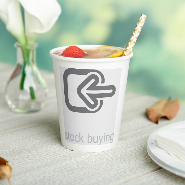 Minimalist Stock Buying Modern Financial Icon  Paper Cups (Creator Uploaded)