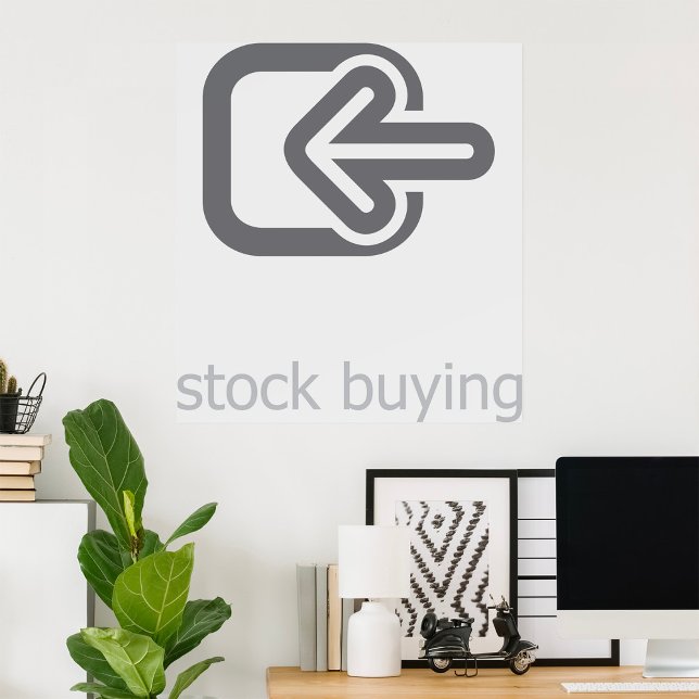 Minimalist Stock Buying Modern Financial Icon  Poster (Creator Uploaded)