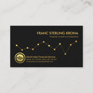 Minimalist Stock Exchange Graph Financial Business Card