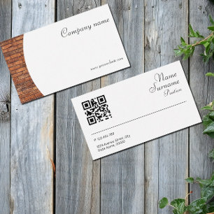 Minimalist stone photography QR Business Card