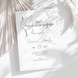 Minimalist Stork Neutral Baby Shower Invitation