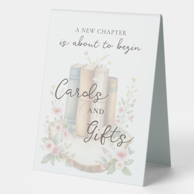 Minimalist Storybook Wildflower Cards & Gifts Sign (Front)