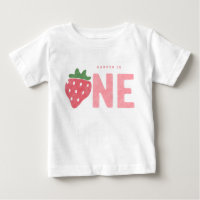 Minimalist Strawberry Berry First birthday