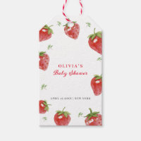 Minimalist Strawberry Sweet Girl Baby Shower
