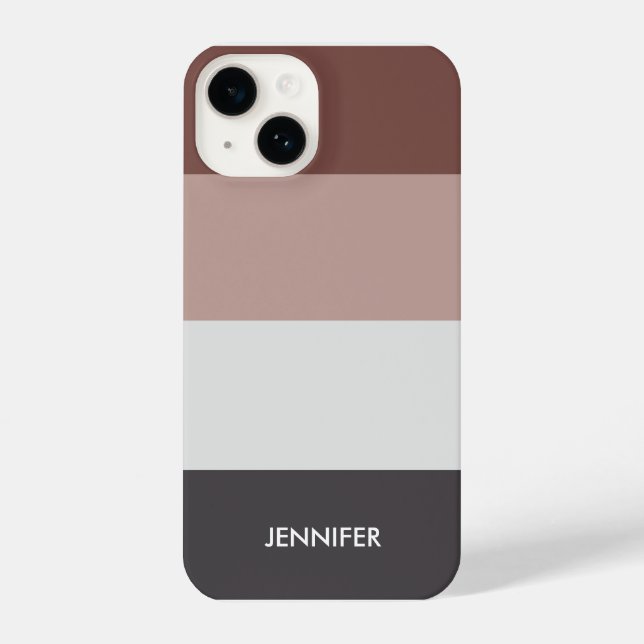 Minimalist Stripes Palette Colours iPhone Case (Back)