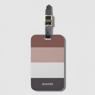 Minimalist Stripes Palette Colours Luggage Tag