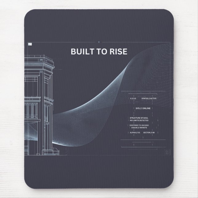 Minimalist Structure Desk Mat Mouse Mat (Front)