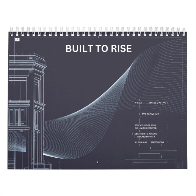 Minimalist Structure Line Art Calendar (Cover)