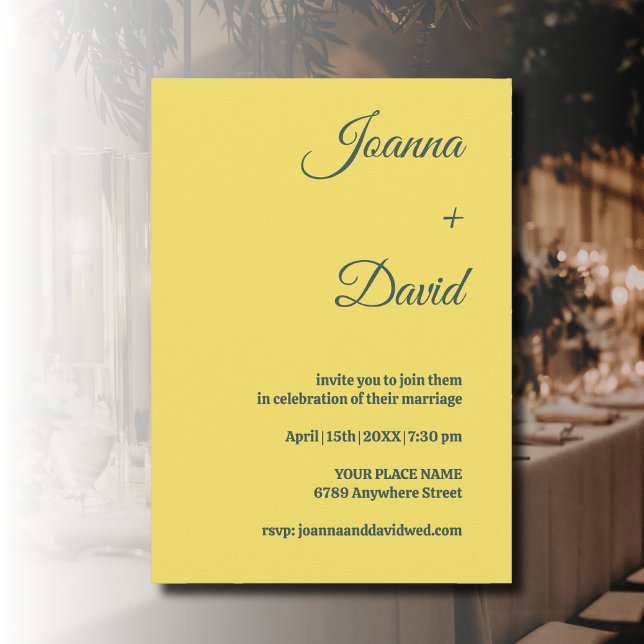 Minimalist Style | Calligraphy Font Wedding Invitation (Creator Uploaded)